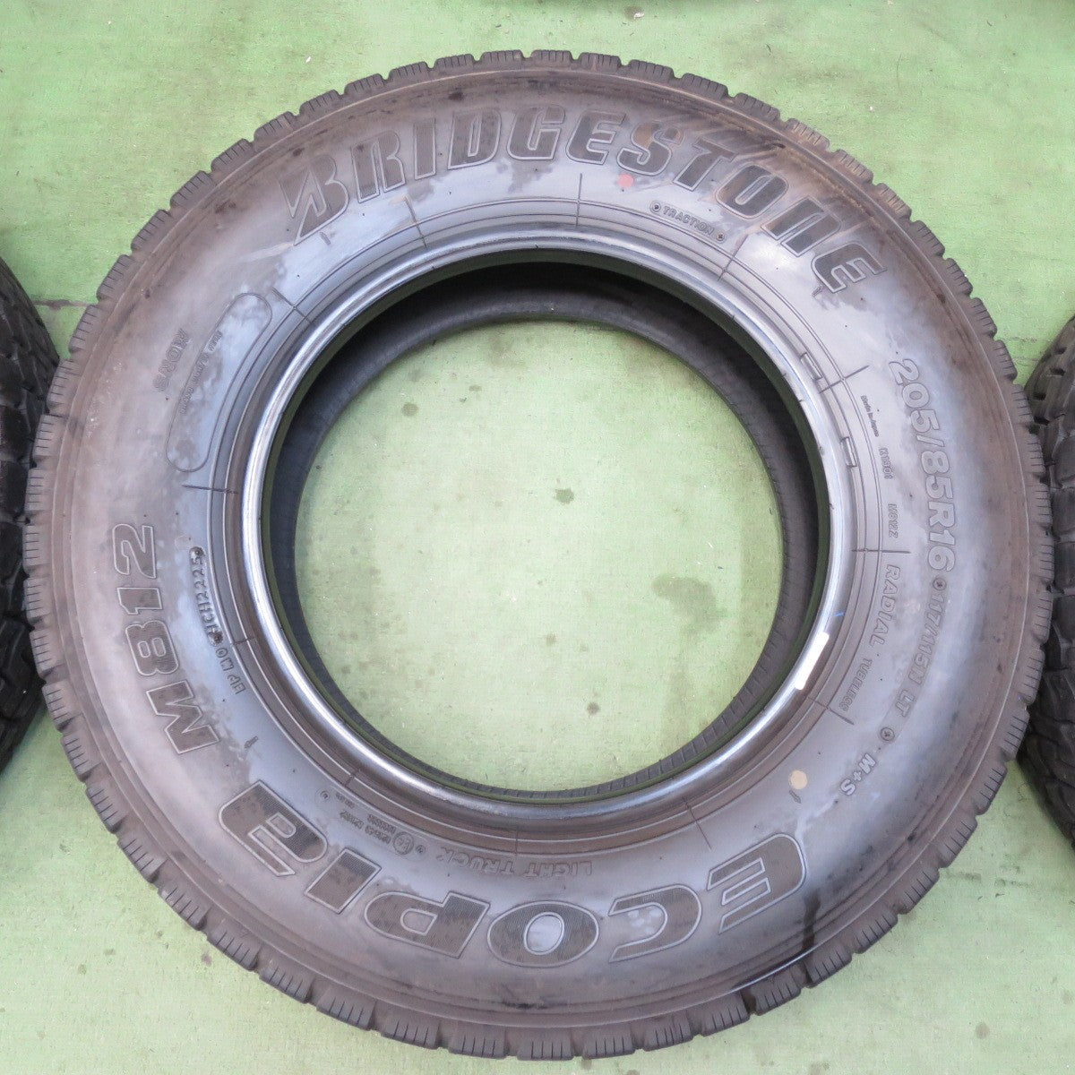 ほぼ未使用！25年！6本★トラック バス タイヤ 205/85R16 117/115N ブリヂストン エコピア M812 ミックス オールシーズン 16インチ★6013107イスタ