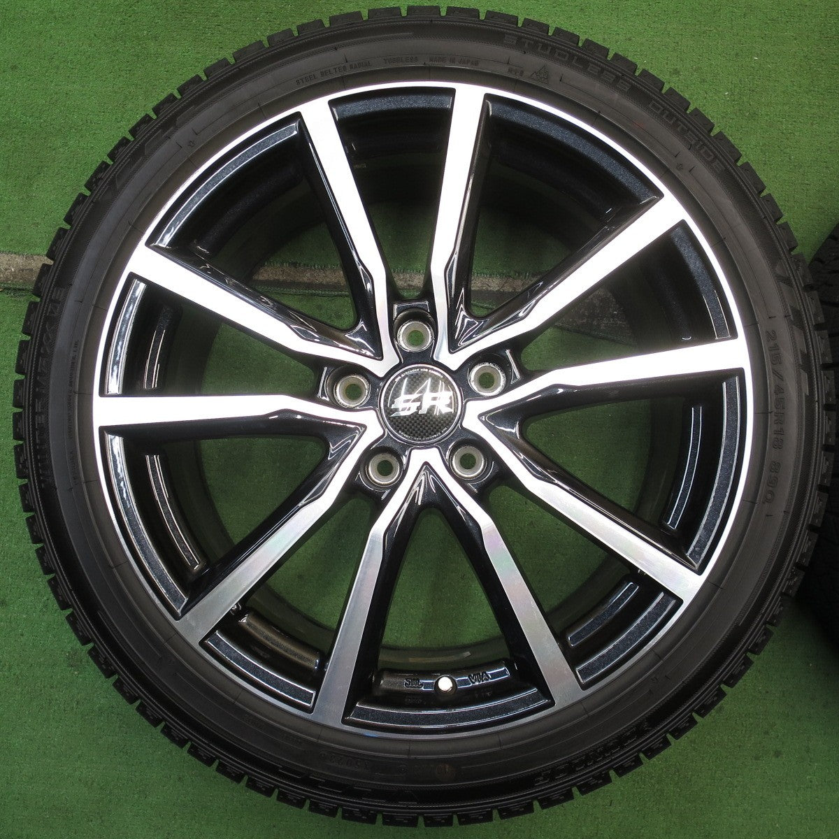 バリ溝！23年！キレイ！9.5分★スタッドレス 215/45R18 ダンロップ ウインターマックス03 STRANGER ストレンジャー 18インチ PCD114.3/5H★5081305NJス