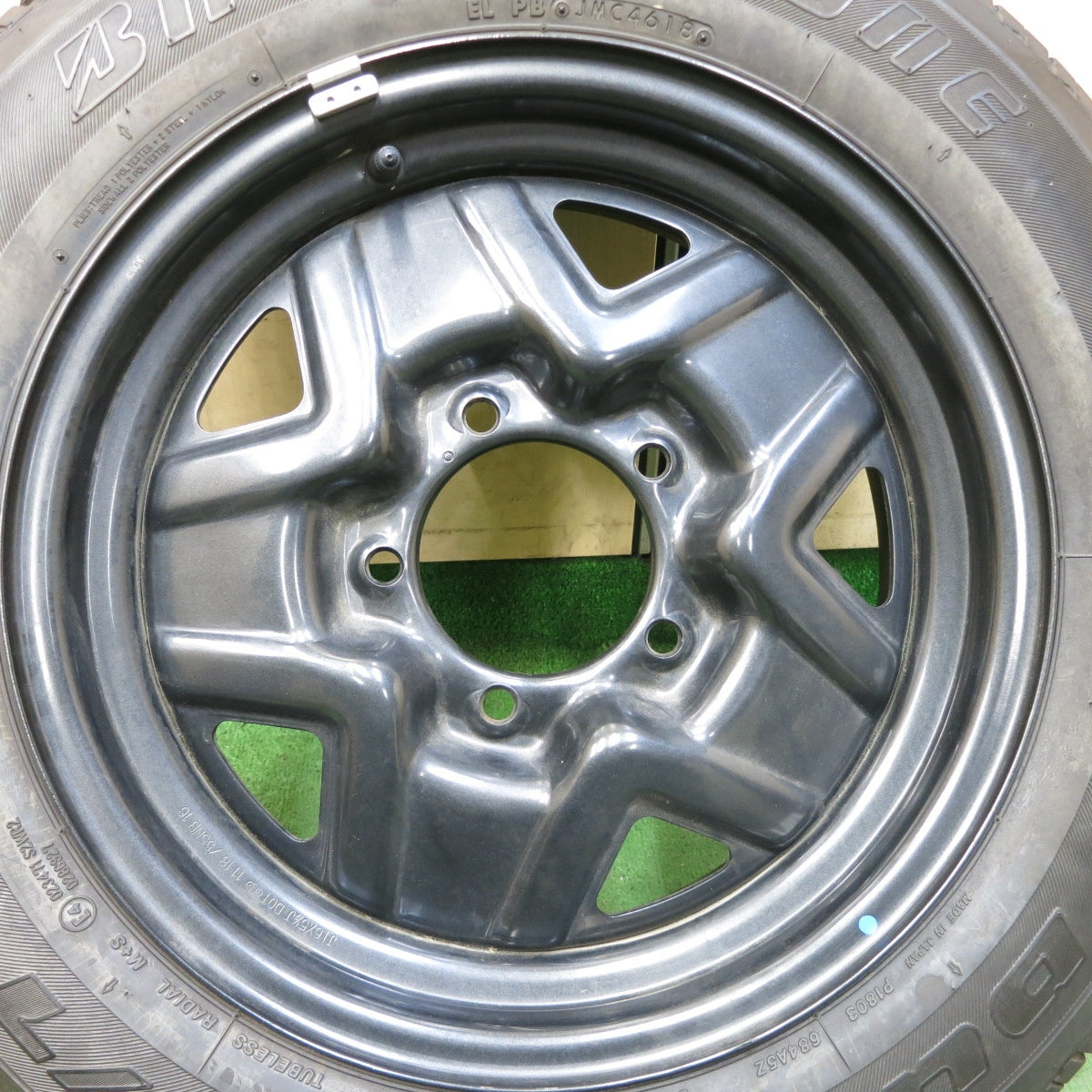 新車外し！1本★スズキ ジムニー 純正 スチール 175/80R16 ブリヂストン デューラー H/T 684Ⅱ 16インチ スペア PCD139.7/5H★5090302ナノ