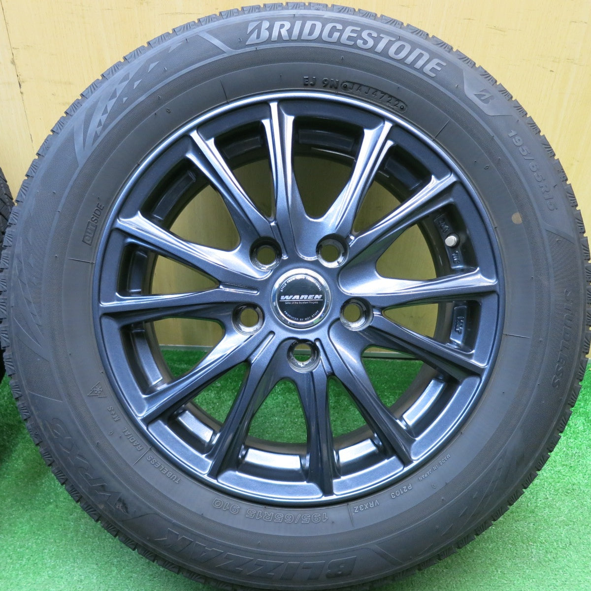 キレイ！22年★スタッドレス 195/65R15 ブリヂストン ブリザック VRX3 WAREN ヴァーレン 15インチ PCD114.3/5H★6020508HAス