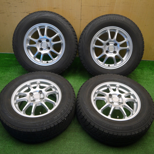 バリ溝！21年！キレイ！9分★スタッドレス 185/70R14 ブリヂストン ブリザック VRX ECO FORME SE-10 エコフォルム 14インチ PCD100/4H★5111202Hス