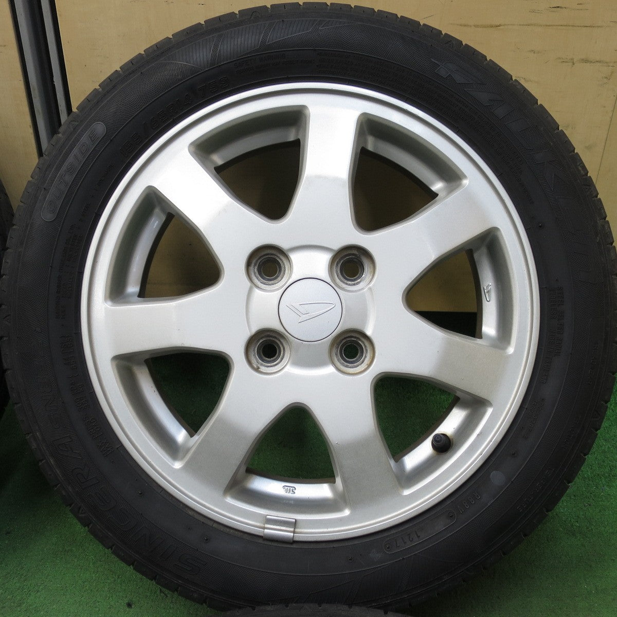 バリ溝！9分★ダイハツ ムーヴ 純正 155/65R14 ファルケン シンセラ SN832i 14インチ PCD100/4H★5042502AKノ