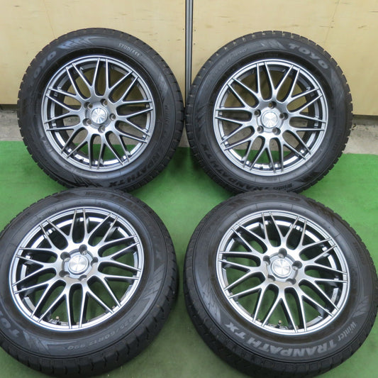 バリ溝！24年！キレイ！9.5分★スタッドレス 225/60R17 トーヨー ウインター トランパス TX Humanline MM-022 ヒューマンライン 17インチ PCD114.3/5H★6041402TTス