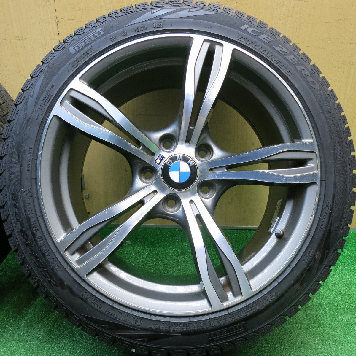 バリ溝！22年！9分★BMW Mスポーツ タイプ 225/45R18 255/40R18 スタッドレス ピレリ アイスゼロ アシンメトリコ 社外 アルミ 18インチ PCD120/5H★5111312HAス