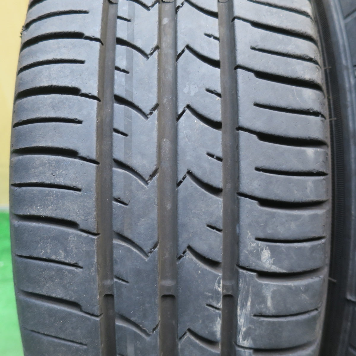 バリ溝！24年！9分◎ダイハツ タント ムーヴ 等 純正 155/65R14 グッドイヤー EfficientGrip ECO hybrid 14インチ PCD100/4H◎6072301NJノ