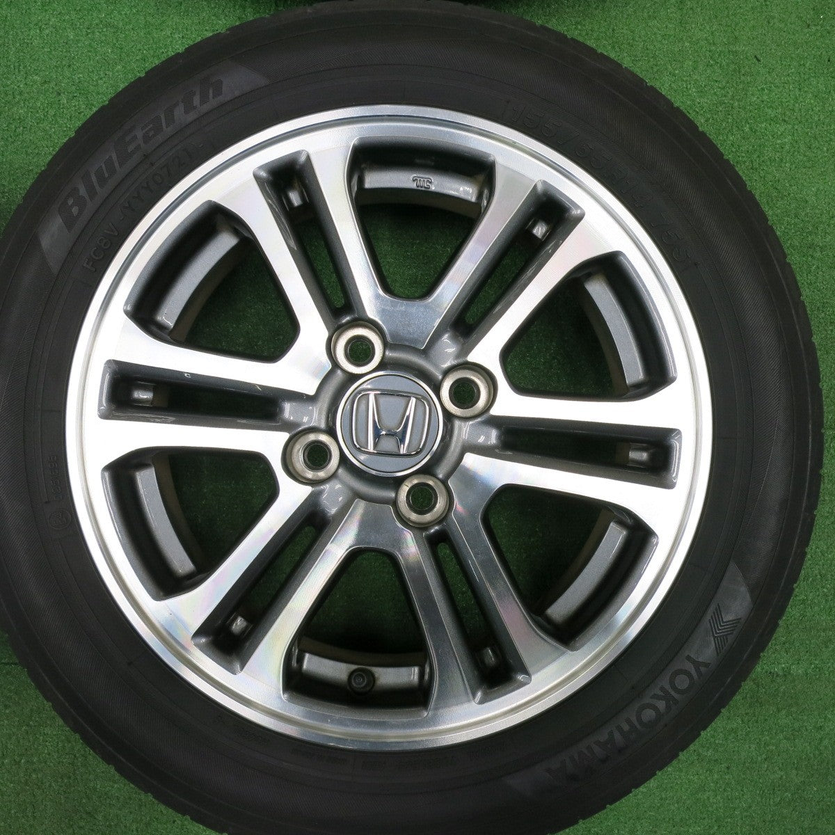[送料無料] キレイ！21年★ホンダ JF1 JF2 N-BOX 純正 155/65R14 ヨコハマ ブルーアース 14インチ Nボックス PCD100/4H★4120905TNノ