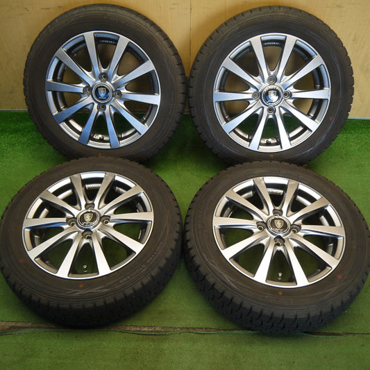 バリ溝！キレイ！9.5分以上◎スタッドレス 155/65R14 ダンロップ ウインターマックス WM01 MANARAY SPORT マナレイ スポーツ 14インチ PCD100/4H◎6070707Hス