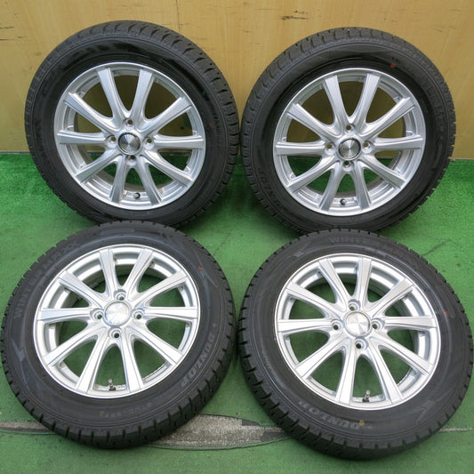 バリ溝！24年！キレイ！ほぼ10分★スタッドレス 165/65R15 ダンロップ ウインターマックス WM02 AZ Sports AZスポーツ 軽サイズ タフト 等 PCD100/4H★5081408HAス