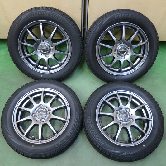 キレイ◎スタッドレス 155/65R14 ブリヂストン ブリザック VRX SCHNEIDER ATECH シュナイダー 14インチ PCD100/4H◎6093005イス