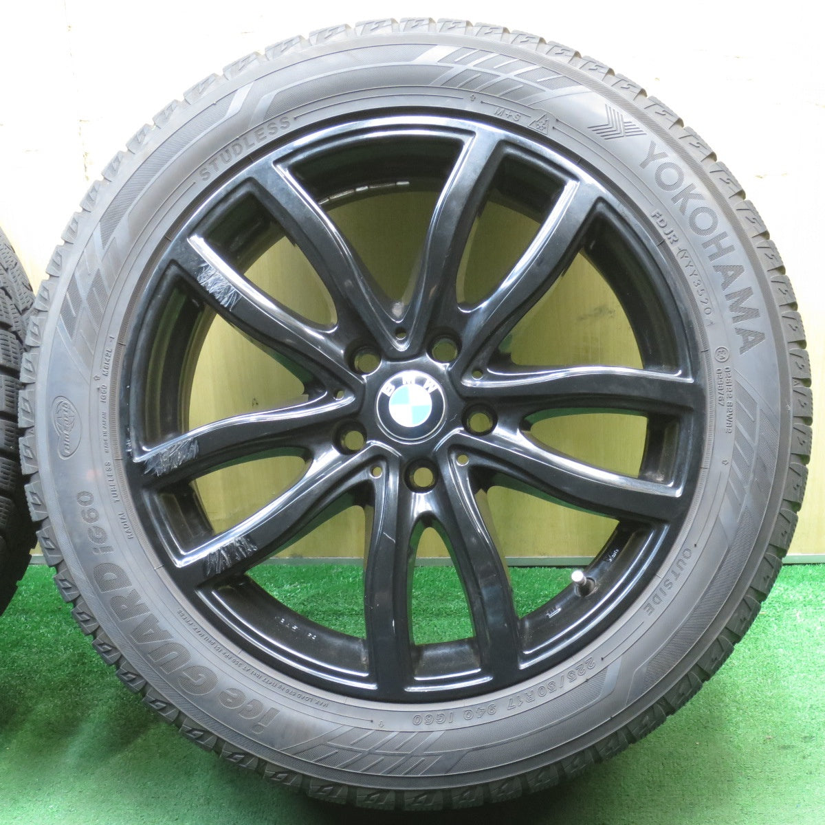 バリ溝！9分★BMW 等 MAK FAHR 225/50R17 スタッドレス ヨコハマ アイスガード iG60 17インチ ファー PCD112/5H★5071104NJス