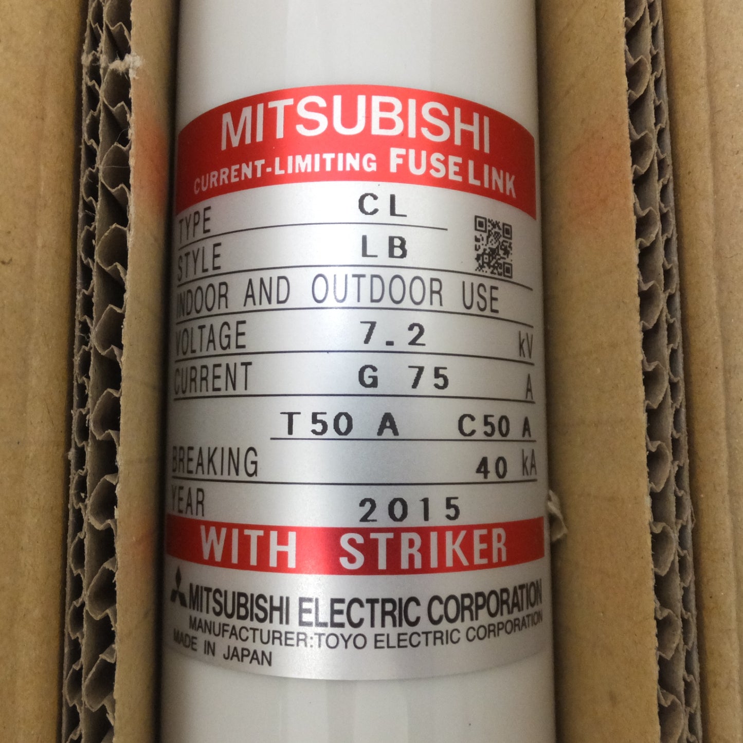 [送料無料] 未使用★三菱 MITSUBISHI 電力ヒューズ 限流ヒューズ CL-LB 7.2kV G75A T50A C50A 3本入 + 単品1本　計 4本 セット★