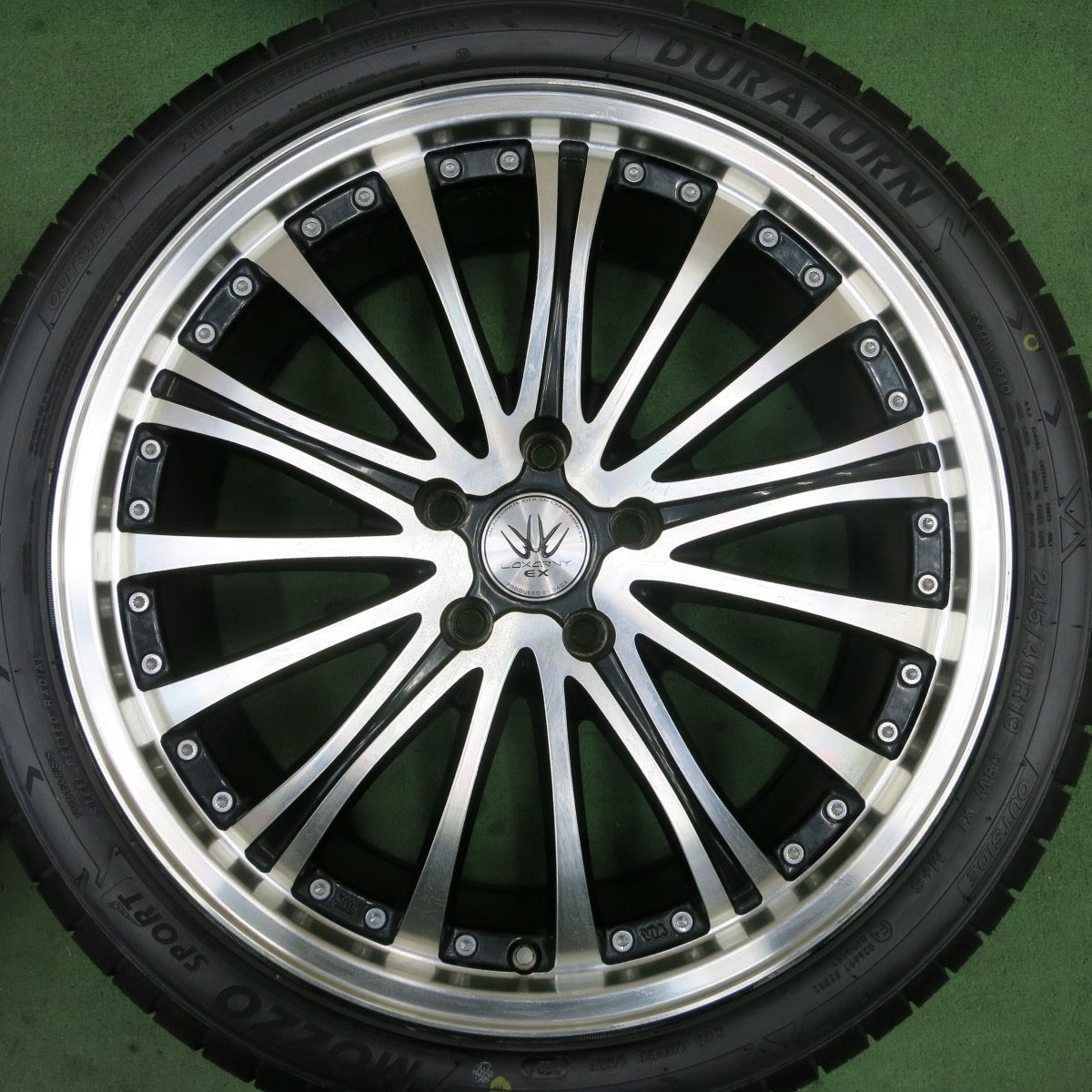 タイヤ未使用！24年★LOXARNY EX BADX 245/40R19 デュラターン MOZZA SPORT ロクサーニ 19インチ PCD114.3/5H★5050103TTノ