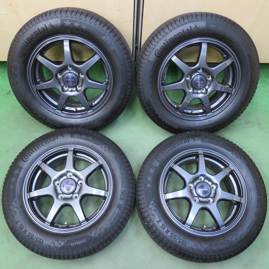 バリ溝！25年！キレイ！ほぼ10分◎スタッドレス 195/65R15 コンチネンタル ノースコンタクト NC6 VELVA WONDER ヴェルヴァ ワンダー 15インチ PCD114.3/5H◎6062409イス