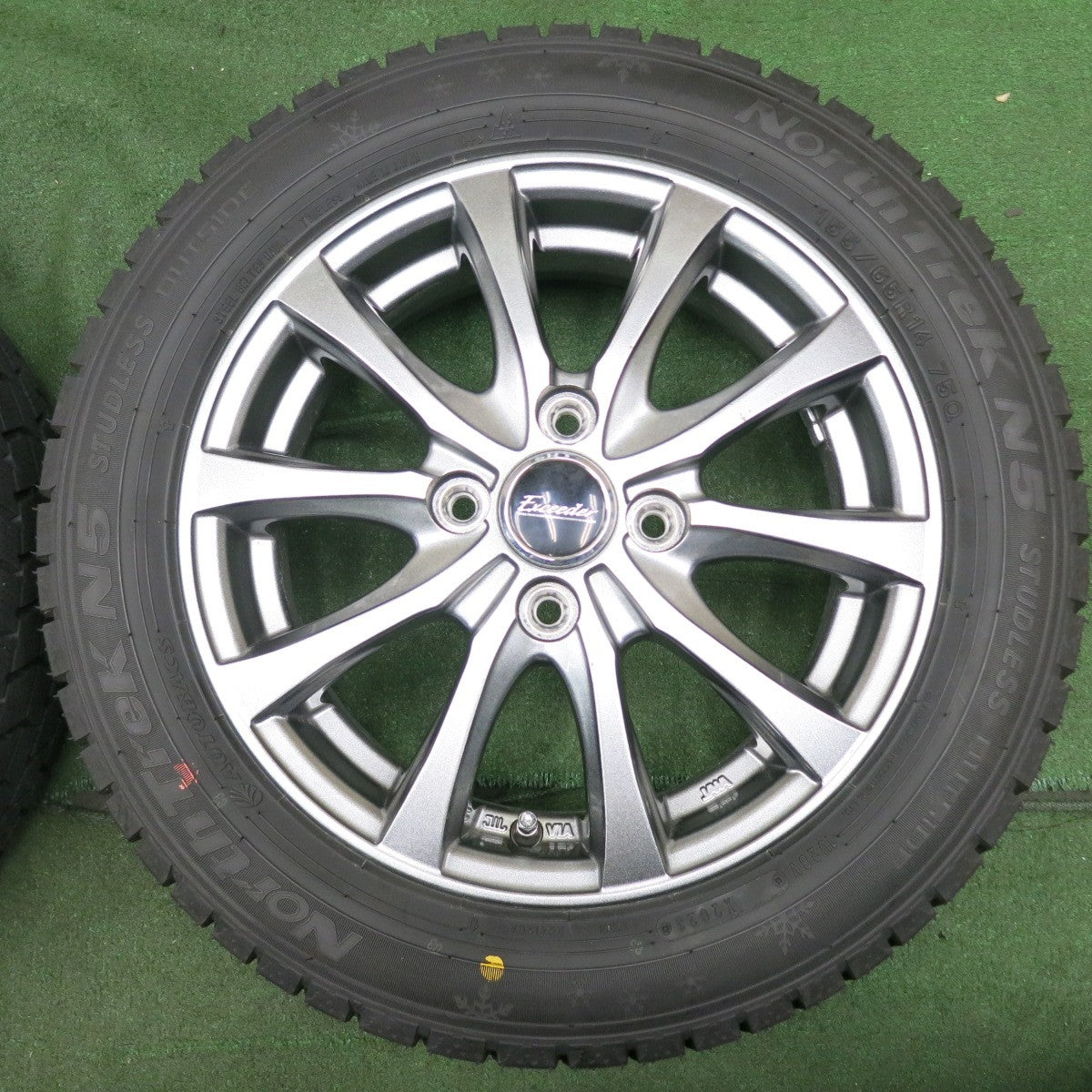 *送料無料* 超バリ溝！23年！ほぼ10分★スタッドレス 155/65R14 オートバックス ノーストレック N5 Exceeder エクシーダー 14インチ PCD100/4H★4061902NJス