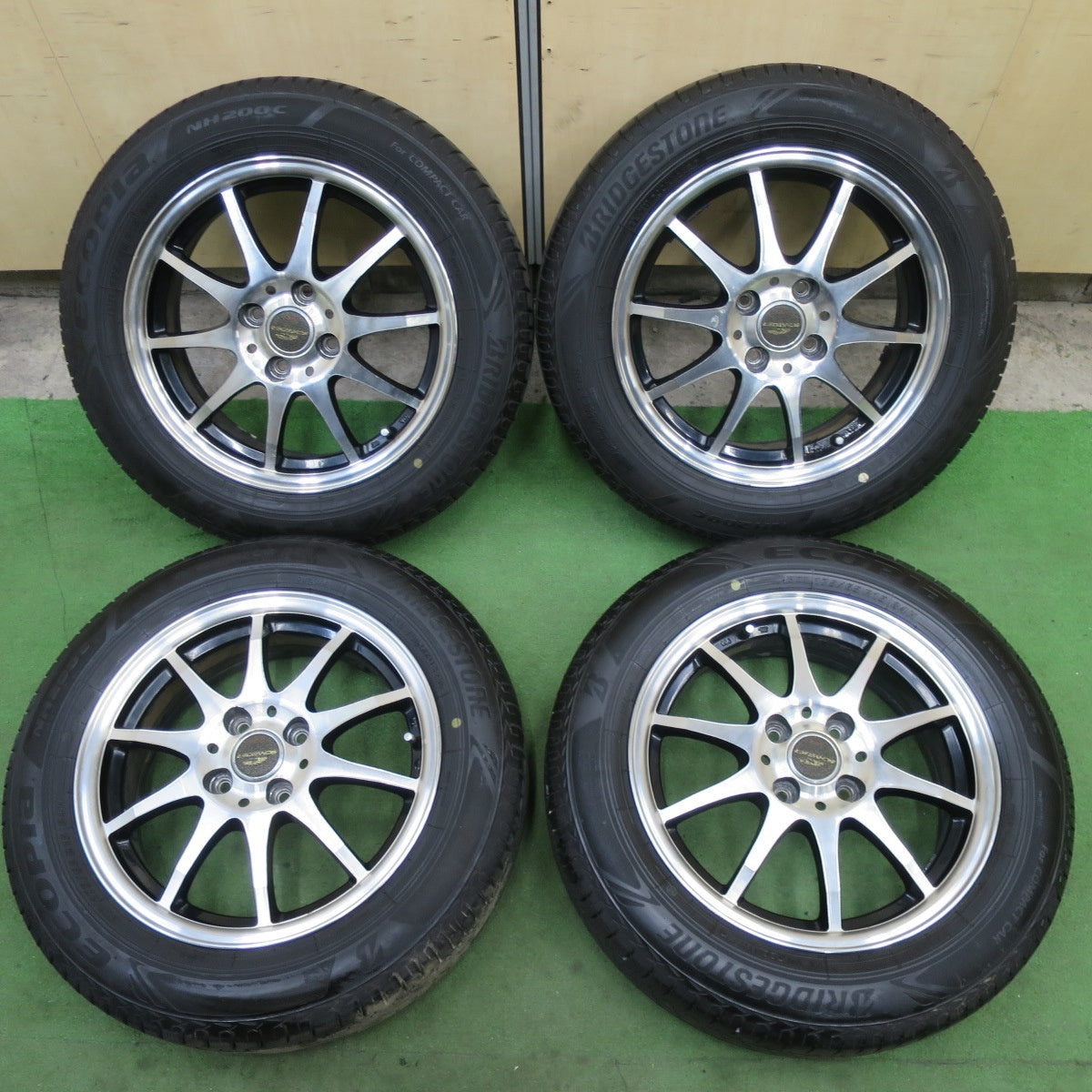 バリ溝！23年！9.5分★175/65R15 ブリヂストン エコピア NH200C SCHNEIDER ATECH シュナイダー 15インチ PCD100/4H★6021804TTノ