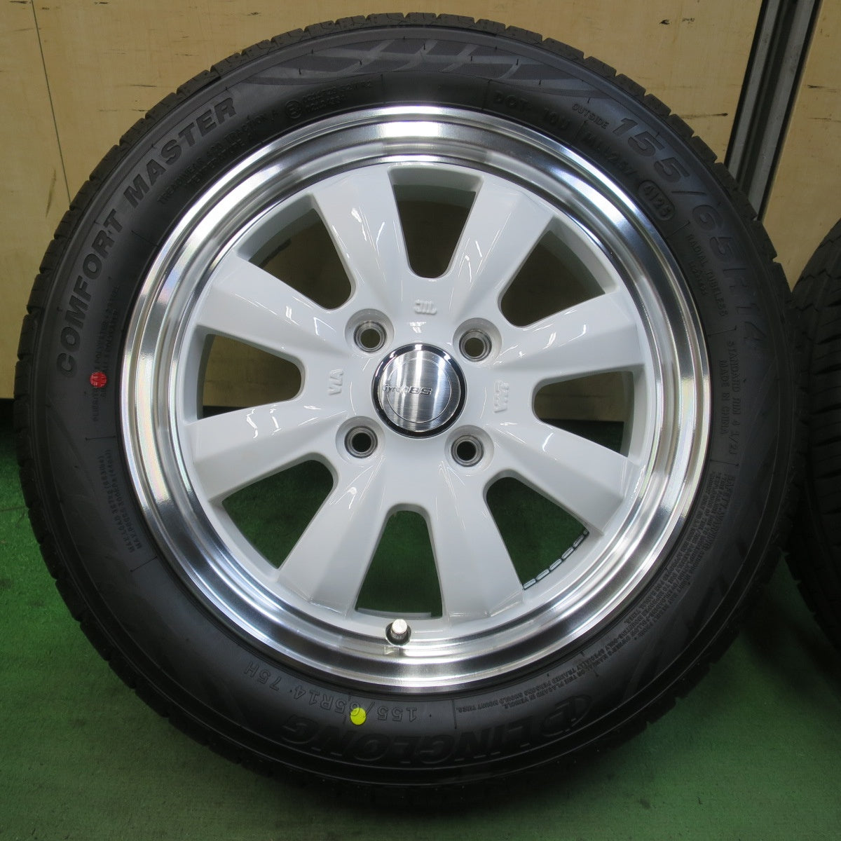 ほぼ未使用！25年！美品★Gyraft 8S 155/65R14 リンロン COMFORT MASTER グラフト コンフォート マスター 14インチ PCD100/4H★6040407イノ