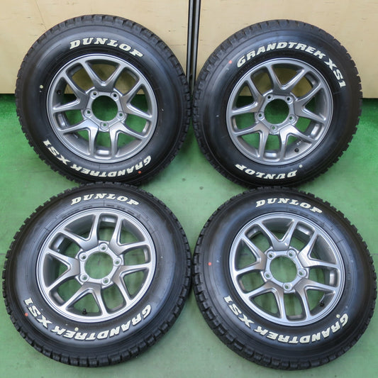 バリ溝！23年！キレイ！9.5分★スズキ JB64 ジムニー 純正 185/85R16 105/103L スタッドレス ダンロップ グラントレック XS1 ホワイトレター 16インチ PCD139.7/5H★5122907イス