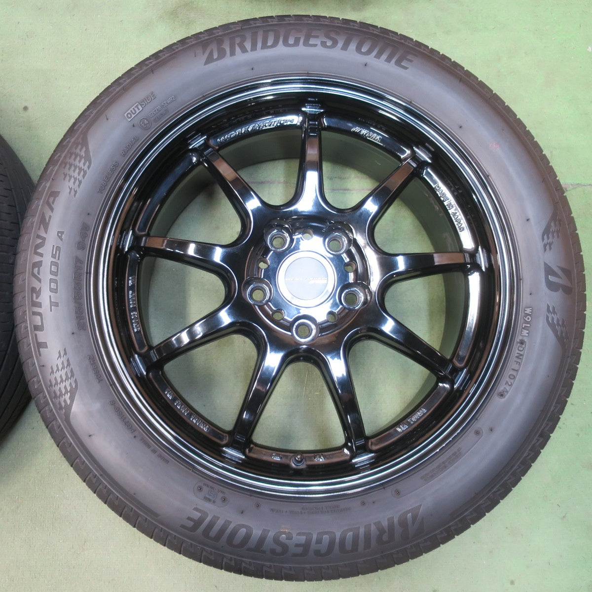 バリ溝！24年！キレイ！9分◎WORK EMOTION D9R 215/55R17 ブリヂストン トランザ T005A ワーク エモーション 17インチ PCD114.3/5H◎6071807イノ