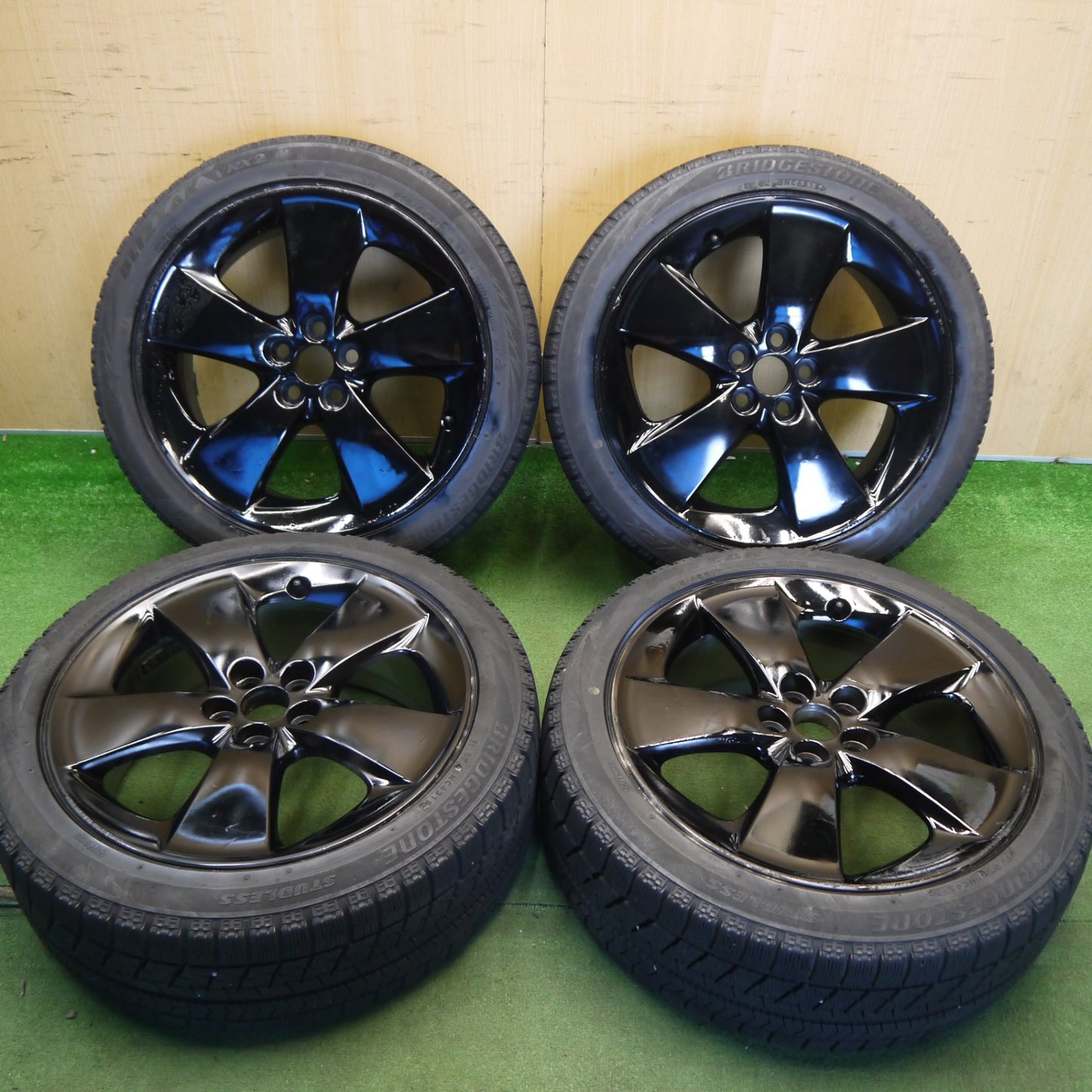 バリ溝！8.5分★トヨタ 30系 プリウス S ツーリング 純正 215/45R17 スタッドレス ブリヂストン ブリザック VRX2 17インチ PCD100/5H★6052502Hス