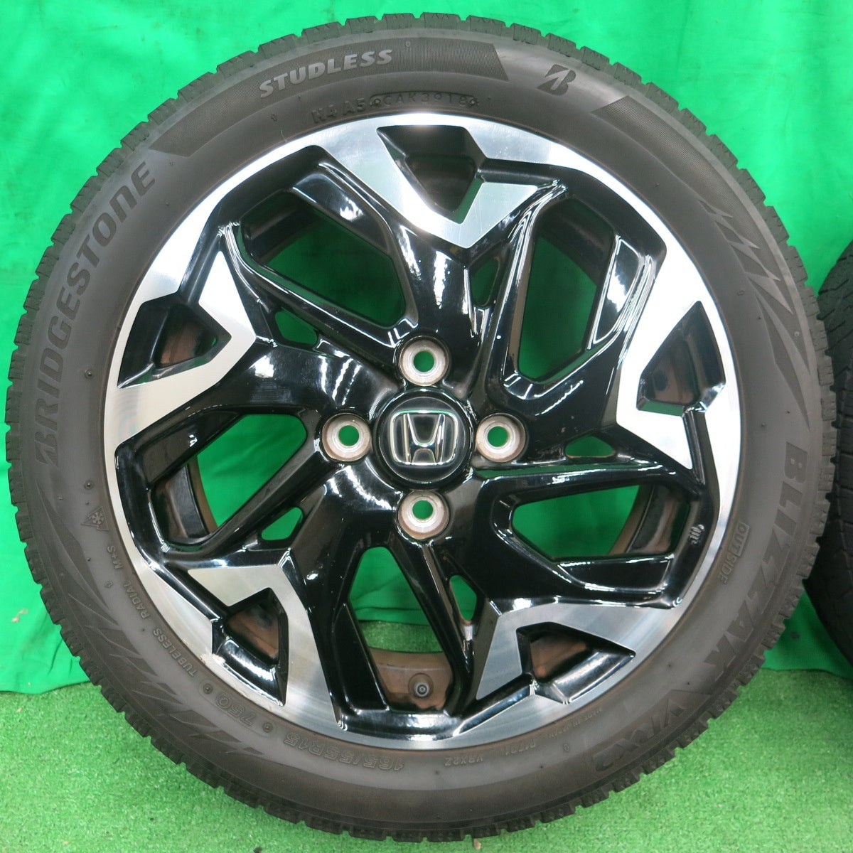 *送料無料* 4本価格★ホンダ N-BOX カスタム 純正 165/55R15 スタッドレス ブリヂストン ブリザック VRX2 15インチ PCD100/4H★4042902ナス