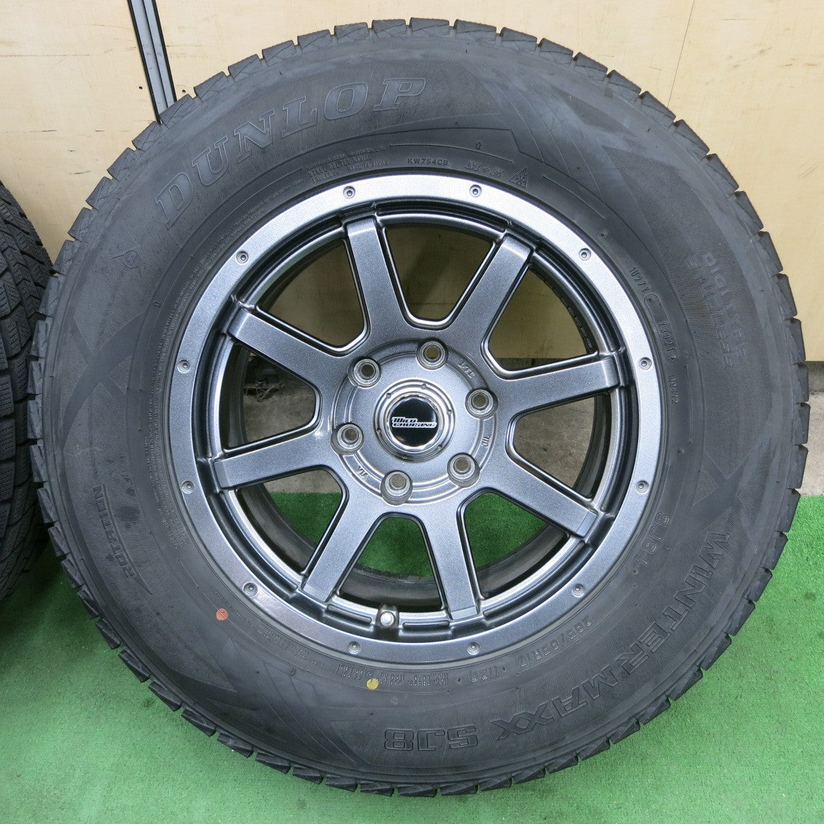 バリ溝！21年！キレイ！9分★スタッドレス 265/65R17 ダンロップ ウインターマックス SJ8+ WILD CRUISING ワイルド クルージング 17インチ PCD139.7/6H★5042201ナス