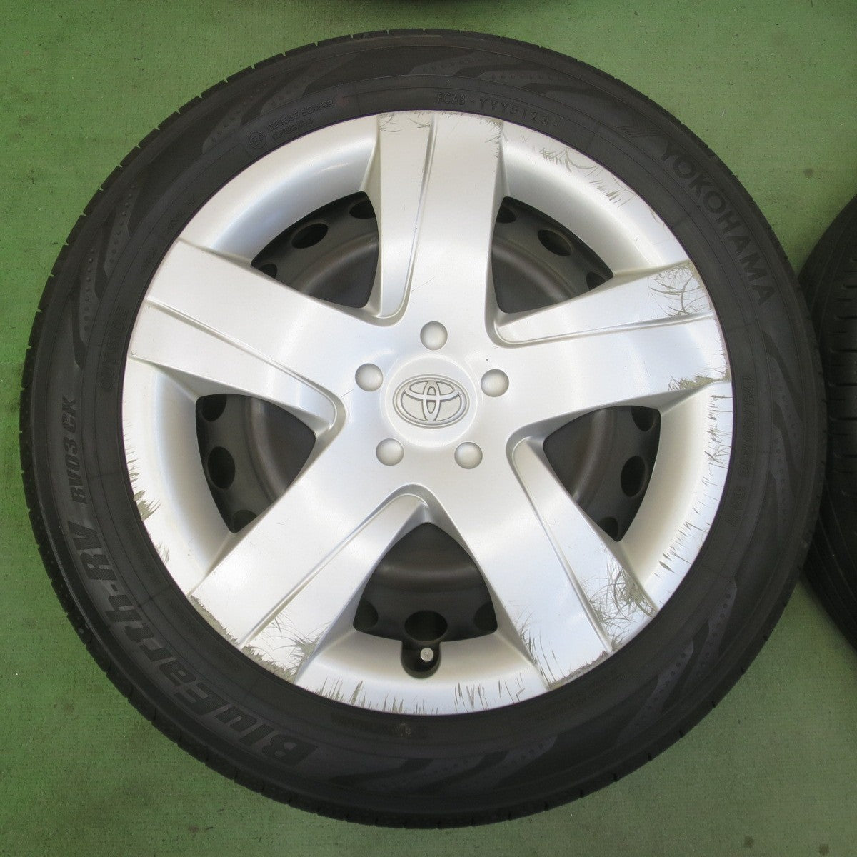 バリ溝！23年！9分★トヨタ 120系 ラクティス 純正 スチール 175/60R16 ヨコハマ BluEarth-RV RV03 CK ブルーアース 16インチ PCD100/5H★6052206イノ