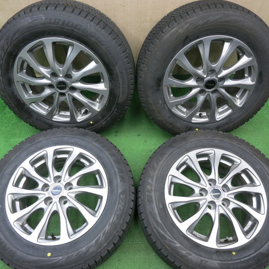[送料無料] バリ溝！22年！キレイ！9.5分★プリウス 等 195/65R15 スタッドレス ブリヂストン ブリザック VRX2 BALMINUM バルミナ 15インチ PCD100/5H★5010701NJス