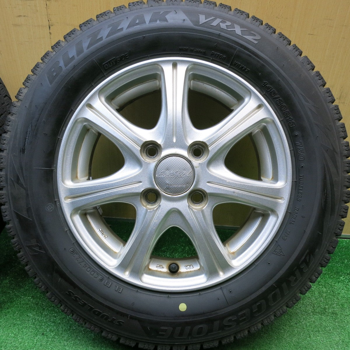バリ溝！23年！9.5分★スタッドレス 145/80R13 ブリヂストン ブリザック VRX2 EuroSpeed MANARAY SPORT ユーロスピード マナレイ 13インチ PCD100/4H★5122502HAス
