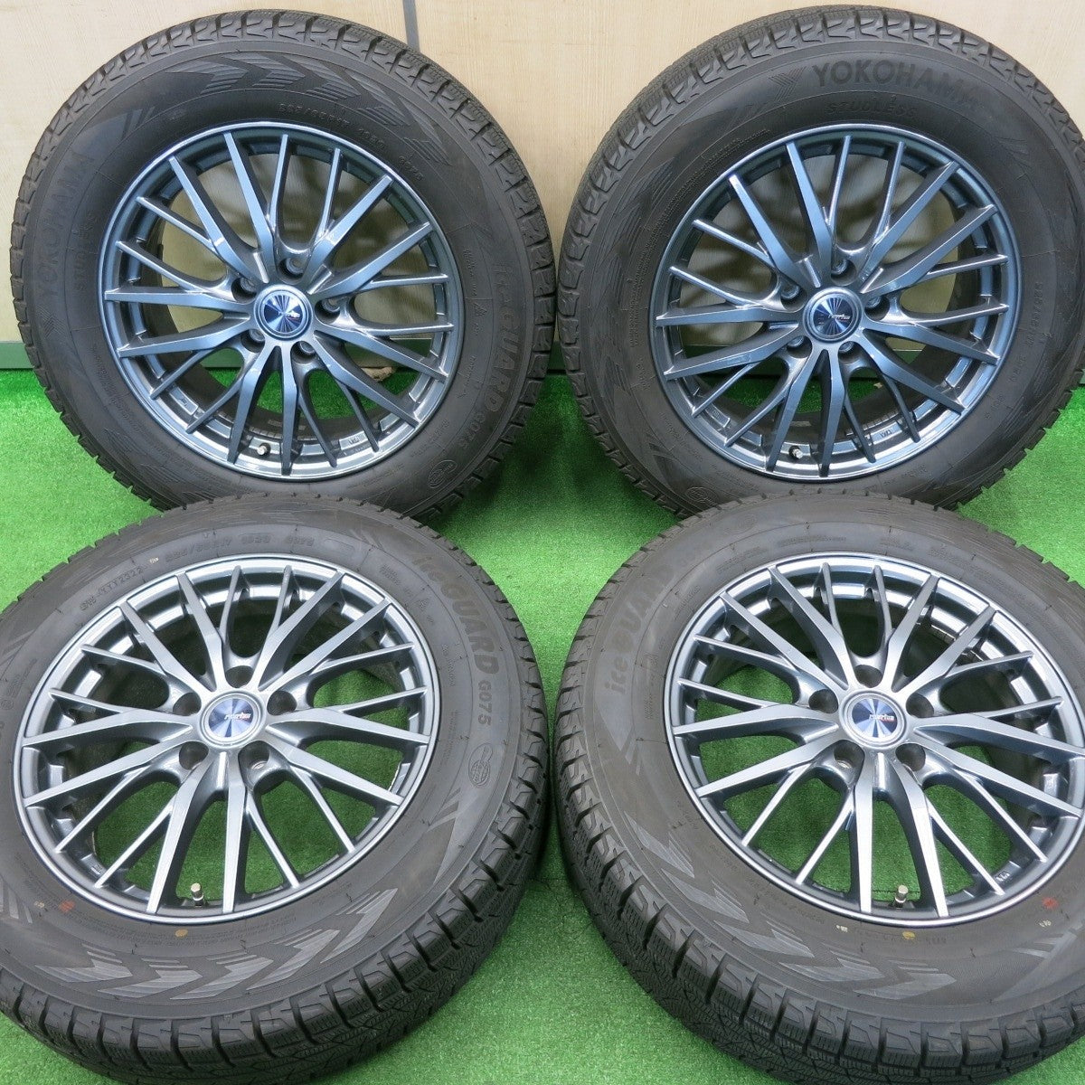 バリ溝！22年！キレイ！9分★スタッドレス 225/65R17 ヨコハマ アイスガード G075 ravrion RM01 ラブリオン 17インチ PCD114.3/5H★4112402NJス
