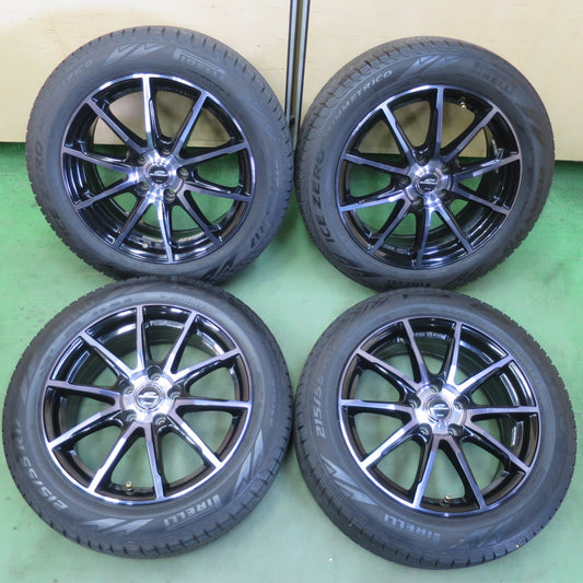 バリ溝！22年！キレイ！9分★スタッドレス 215/55R17 ピレリ アイス ゼロ アシンメトリコ SCHNEIDER シュナイダー 17インチ PCD114.3/5H★6042008イス