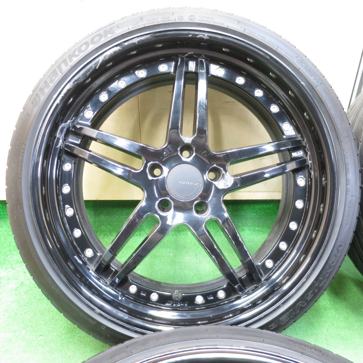 *送料無料* バリ溝！9.5分★レクサス等 WORK GNOSIS GS2 245/35R21 ハンコック ベンタス V12 evo2 ワーク グノーシス 21インチ PCD120/5H★4042207KMノ
