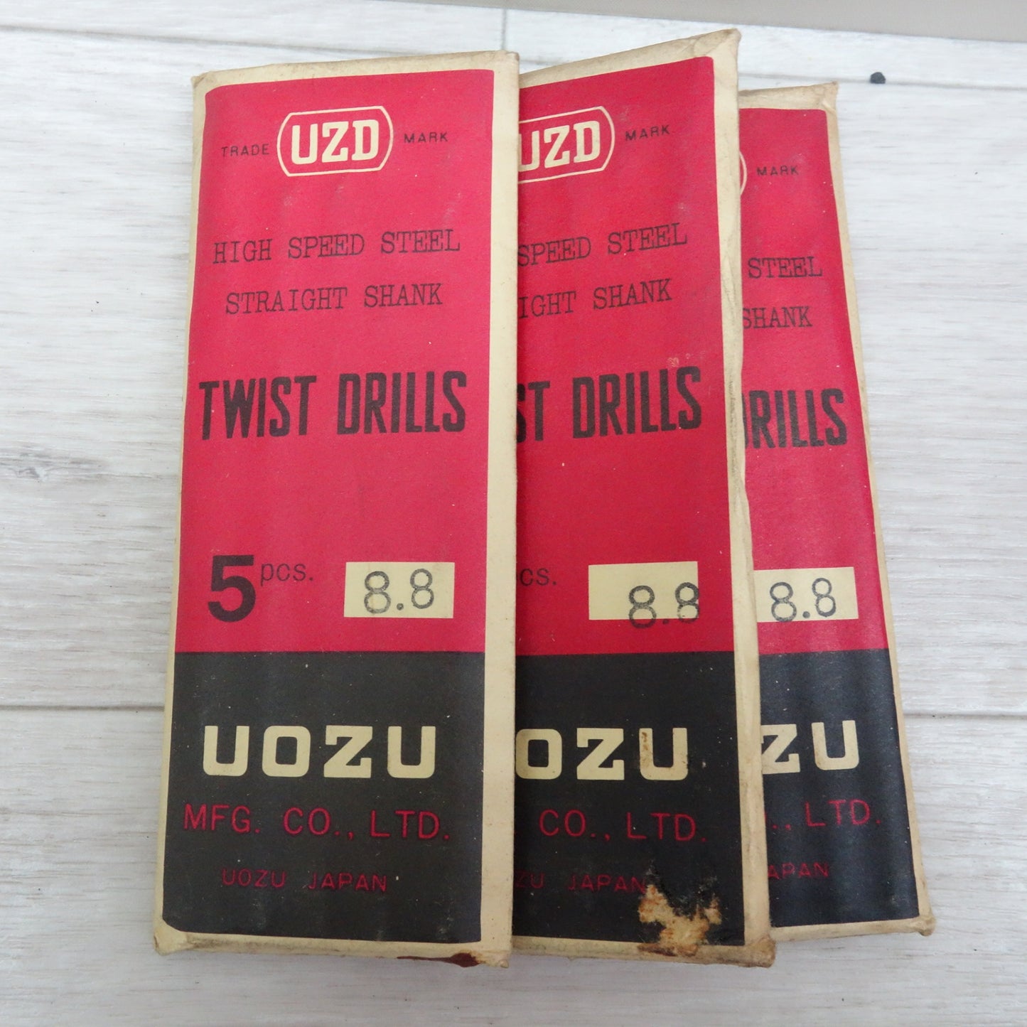 [送料無料] 未使用!大量まとめ売り☆UOZU 現三菱日立ツール ツイスト ドリル 鉄工用 ストレート シャンク ドリル φ2.1〜12.9mm 電動 工具☆
