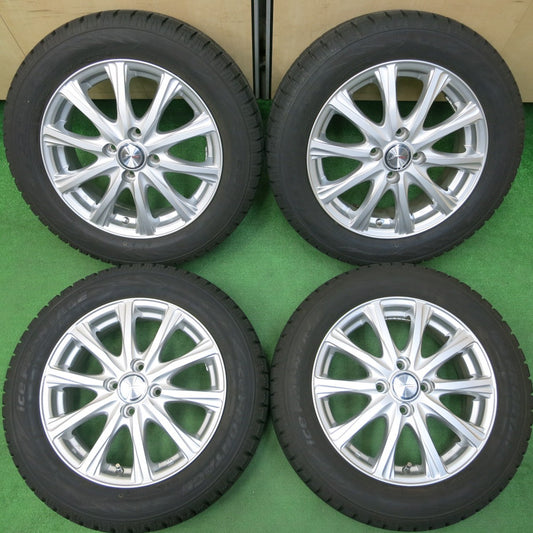 *送料無料* バリ溝!キレイ!ほぼ10分★スタッドレス 185/60R15 アイスフロンテージ JOKER ジョーカー 15インチ PCD100/4H★4031605イス