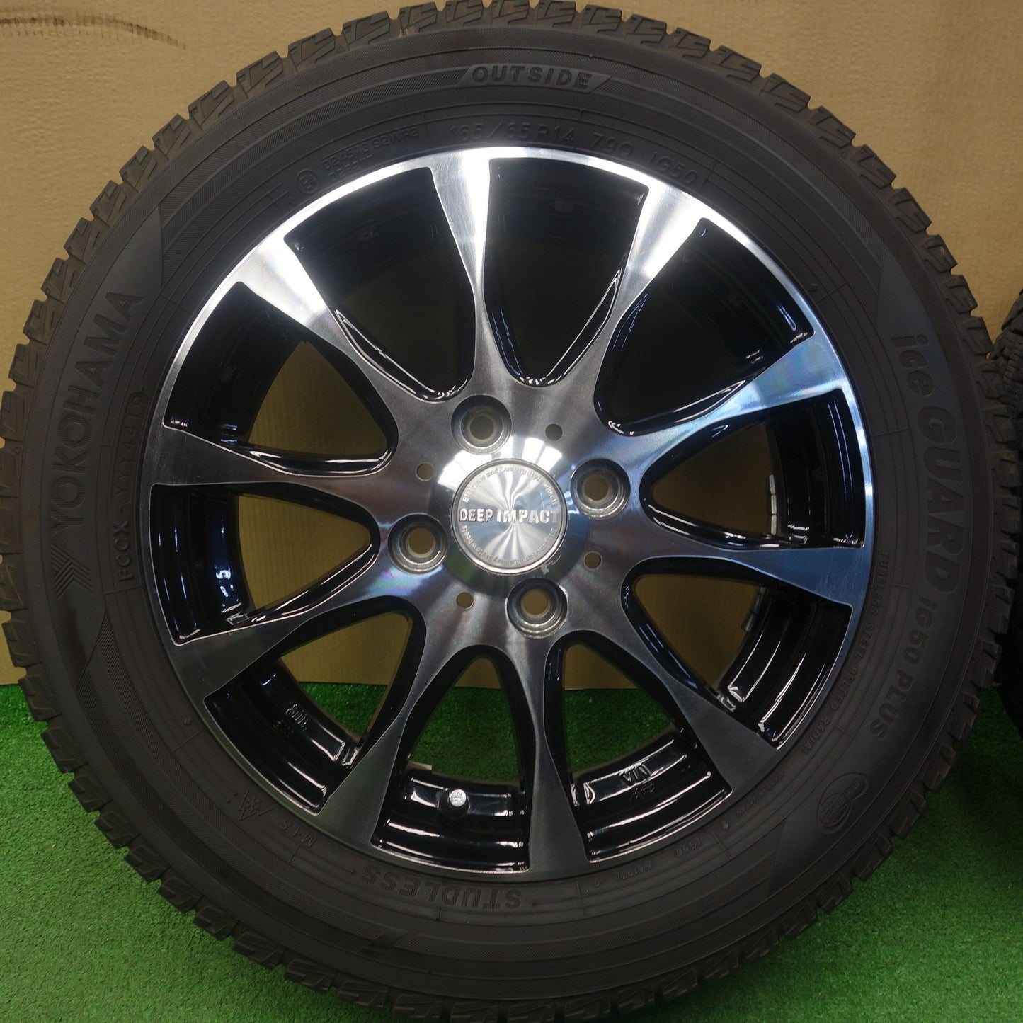 4本価格★スタッドレス 165/65R14 ヨコハマ アイスガード iG50 プラス DEEP IMPACT ディープ インパクト 14インチ ソリオ ハスラー 等 PCD100/4H★6032202KTス