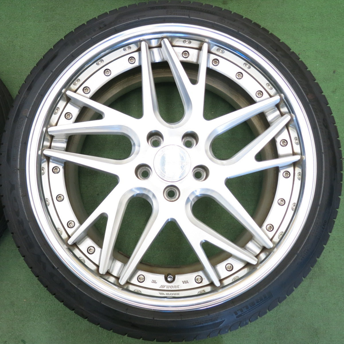 バリ溝！24年！キレイ！8.5分◎WORK GNOSIS CVXM 245/35R19 ピレリ POWERGY ワーク グノーシス 19インチ PCD112/5H◎6061806HAノ