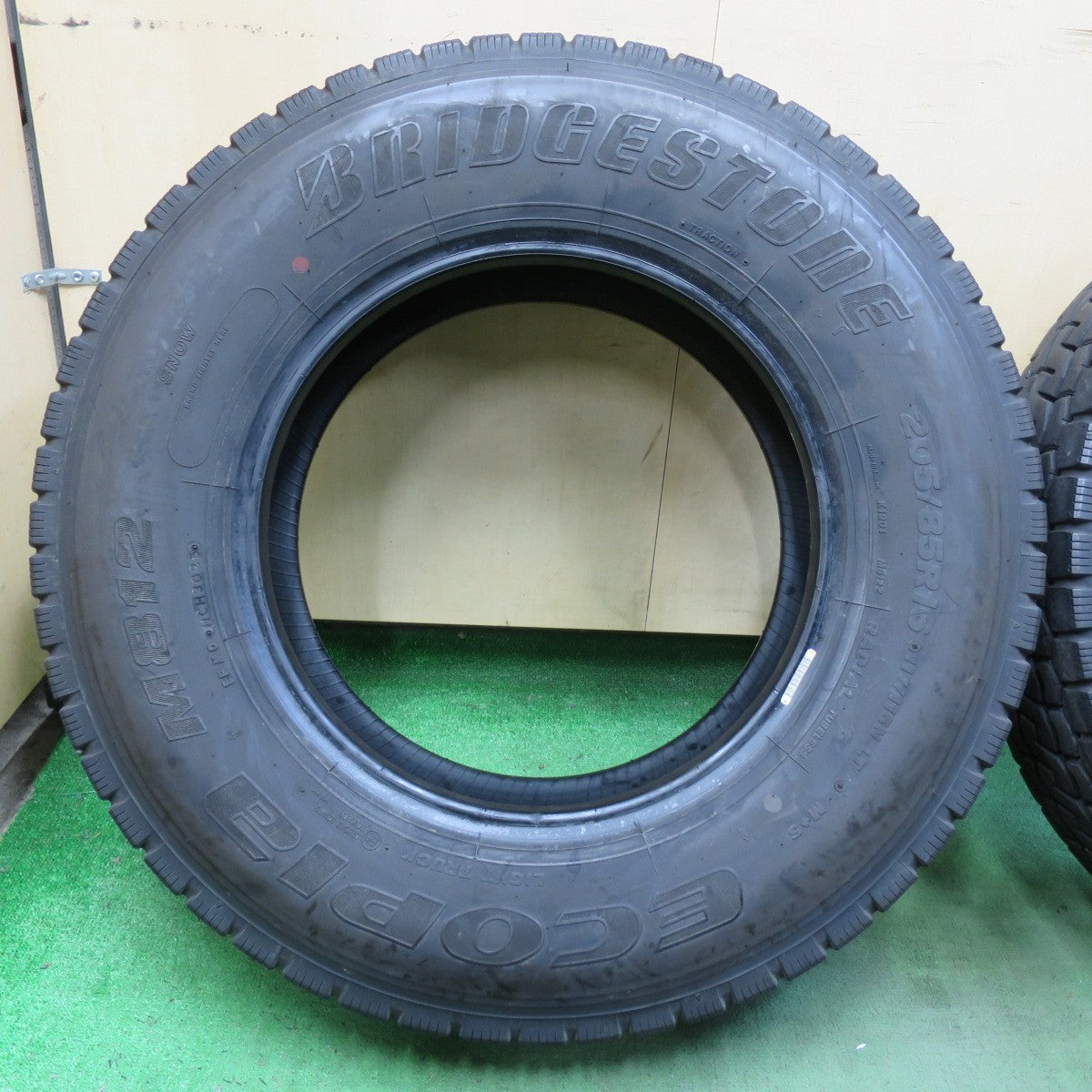 バリ溝！25年！9分！6本★トラック タイヤ 205/85R16 117/115N ブリヂストン エコピア M812 ミックス オールシーズン 16インチ★5101005イスタ