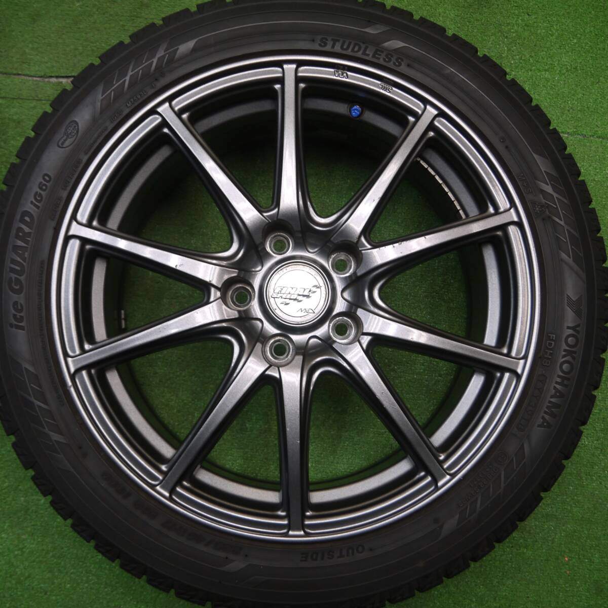 バリ溝！キレイ！8.5分★スタッドレス 225/45R17 ヨコハマ アイスガード iG60 FINAL SPEED MiD 17インチ PCD114.3/5H★5010609Hス