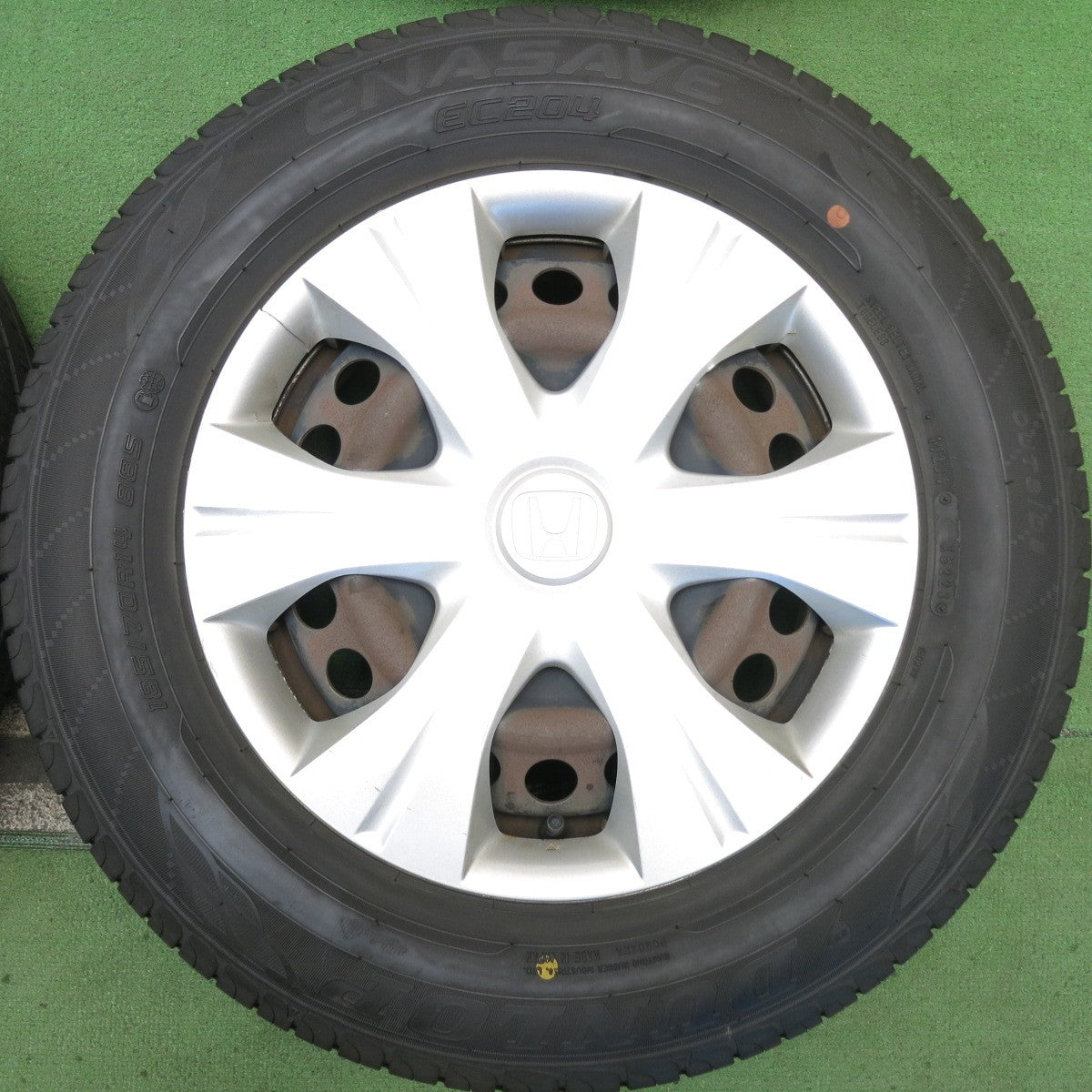 バリ溝！23年！9.5分◎ホンダ フリード 純正 スチール 185/70R14 ダンロップ エナセーブ EC204 14インチ PCD100/4H◎6082701HAノ
