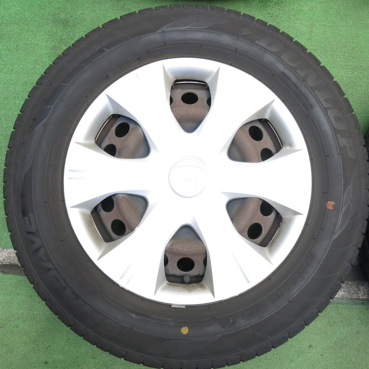 バリ溝！23年！9.5分◎ホンダ フリード 純正 スチール 185/70R14 ダンロップ エナセーブ EC204 14インチ PCD100/4H◎6082701HAノ