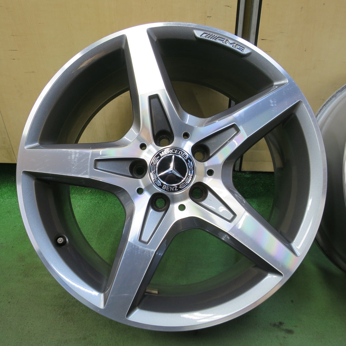 4本価格◎ベンツ SLK R172 純正 AMG ホイール 18インチ 18×7.5J 18×8.5J PCD112/5H◎6080502NGホ