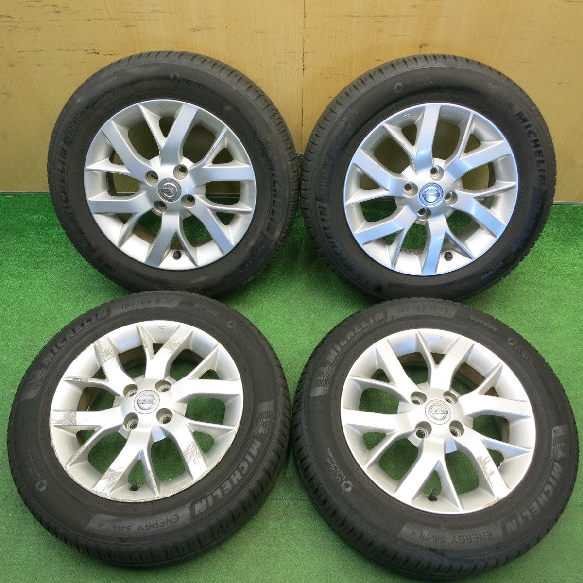 バリ溝！23年！8.5分★日産 ノート e-power 純正 185/65R15 ミシュラン エナジーセイバー4 15インチ PCD100/4H★6041104HAノ