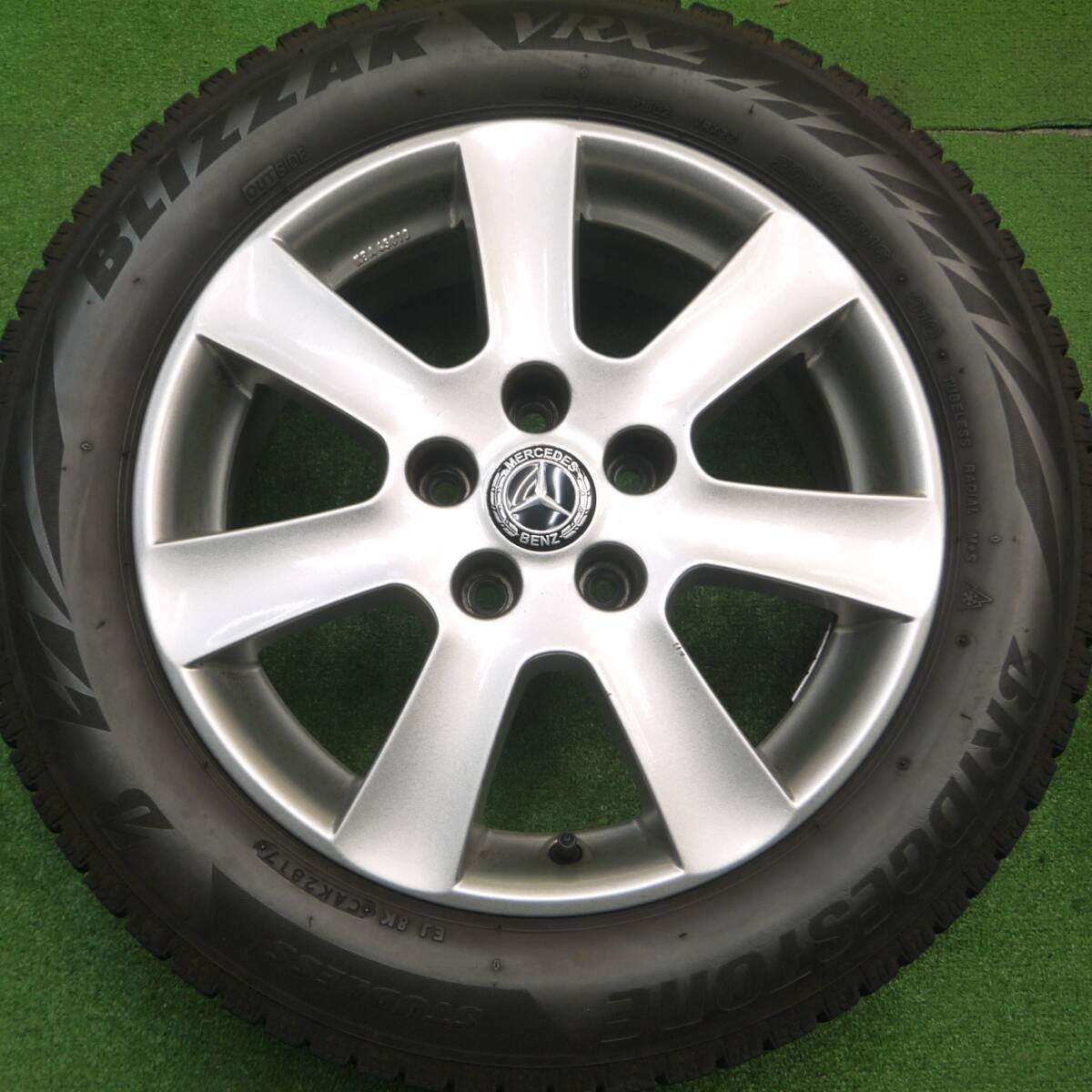 バリ溝！8.5分★ベンツ 等 BORBET 205/55R16 スタッドレス ブリヂストン ブリザック VRX2 ボルベット PCD112/5H★4110106Hス