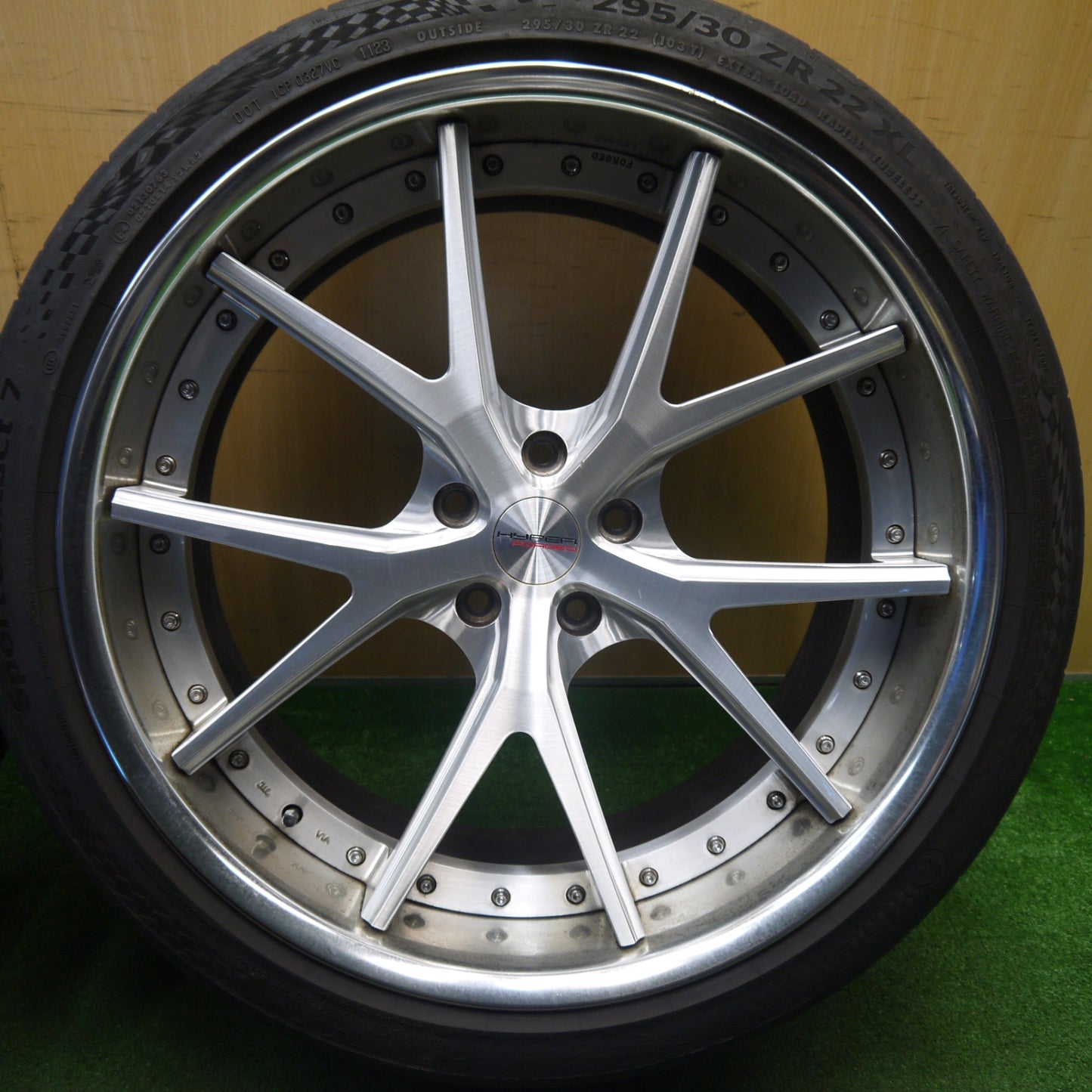 4本価格！23年★BMW 等 HYPER FORGED HF-LC5 295/30R22 335/25R22 コンチネンタル スポーツコンタクト7 ハイパーフォージド 22インチ PCD120/5H★6011904Hノ