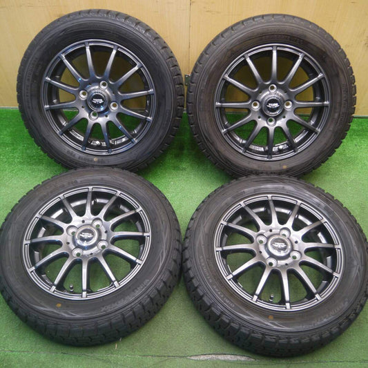 バリ溝！キレイ！9.5分以上★スタッドレス 155/65R13 ダンロップ ウインターマックス WM01 TEAD テッド 13インチ PCD100/4H★5020708Hス