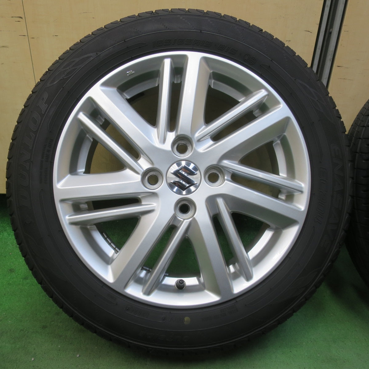 バリ溝！24年！キレイ！9分★スズキ MA37S ソリオ 純正 165/65R15 ダンロップ エナセーブ EC204 15インチ PCD100/4H★6021112イノ