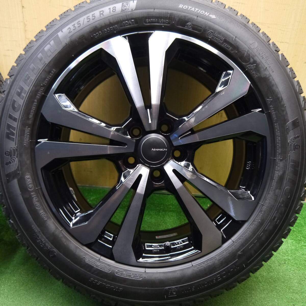 タイヤほぼ未使用！23年！キレイ★アウディ Q3 等 AdvanceLine 235/55R18 スタッドレス ミシュラン X-ICE SNOW SUV アドバンスライン 18インチ PCD112/5H★5031210Hス