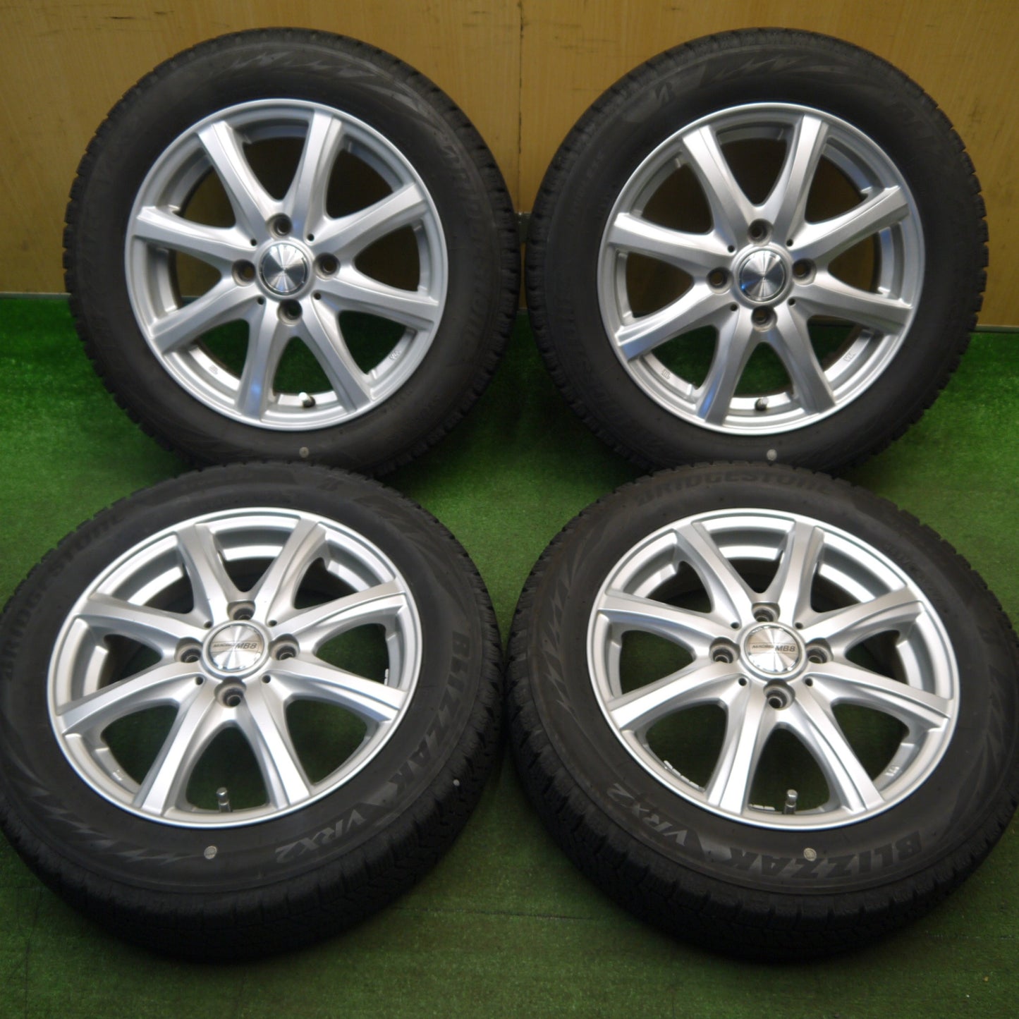 4本価格★スタッドレス 155/65R14 ブリヂストン ブリザック VRX2 MACBES MB8 マクベス 14インチ PCD100/4H★6022003Hス