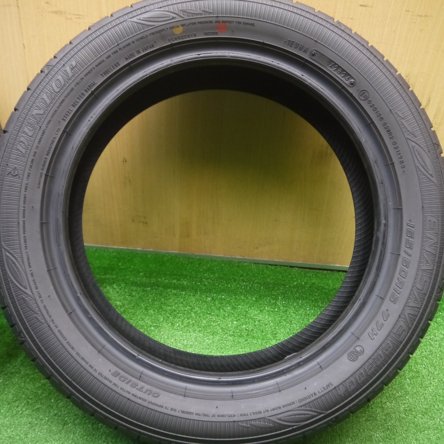 [送料無料] 新車外し！24年★165/60R15 ダンロップ エナセーブ EC300+ タイヤ 15インチ ハスラー N-BOX タント ムーヴ スペーシア 等★4102903Hノタ