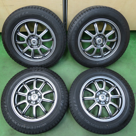 バリ溝！キレイ！9.5分★スタッドレス 205/60R16 ダンロップ ウインターマックス 03 ESTROSA エステローザ 16インチ PCD114.3/5H★5042801イス