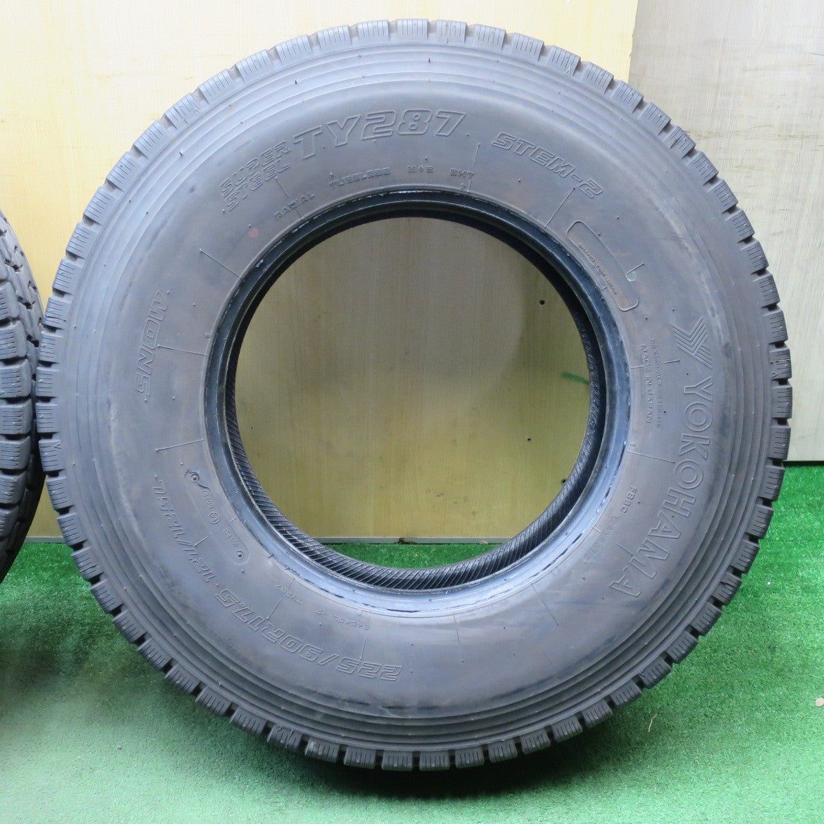 バリ溝！9分！6本★トラック タイヤ 225/90R17.5 127/125L ヨコハマ TY287 STEM-2 ミックス オールシーズン 17.5インチ★6032405NJノタ